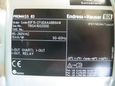 USED Endress+Hauser 83F15-CFUDAABB9AW