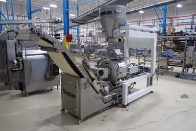 Used Stephan High Speed Mixer with Jacketed Bowl, Hopper, Conveyor, and Controls
