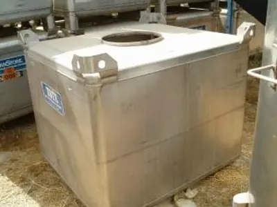 Hopper, 35 CF, S/st, 42" X 48" X 36", Cone Bottom, Tote, #S733270