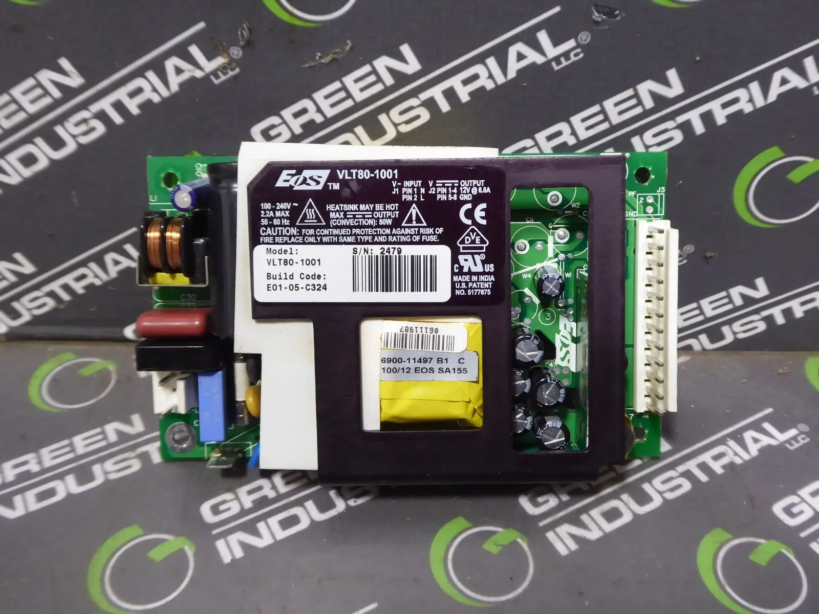 EOS VLT80-1001 Power Supply Board 12VDC 6.8A Used