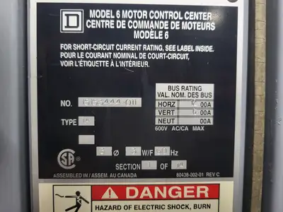 USED SQUARE D MODEL 6