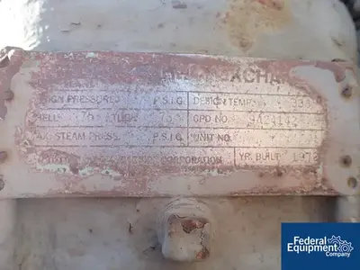USED Kearney Industries 69.94 Sq Ft Union Carbide Karbate Heat Exchanger, 75/75