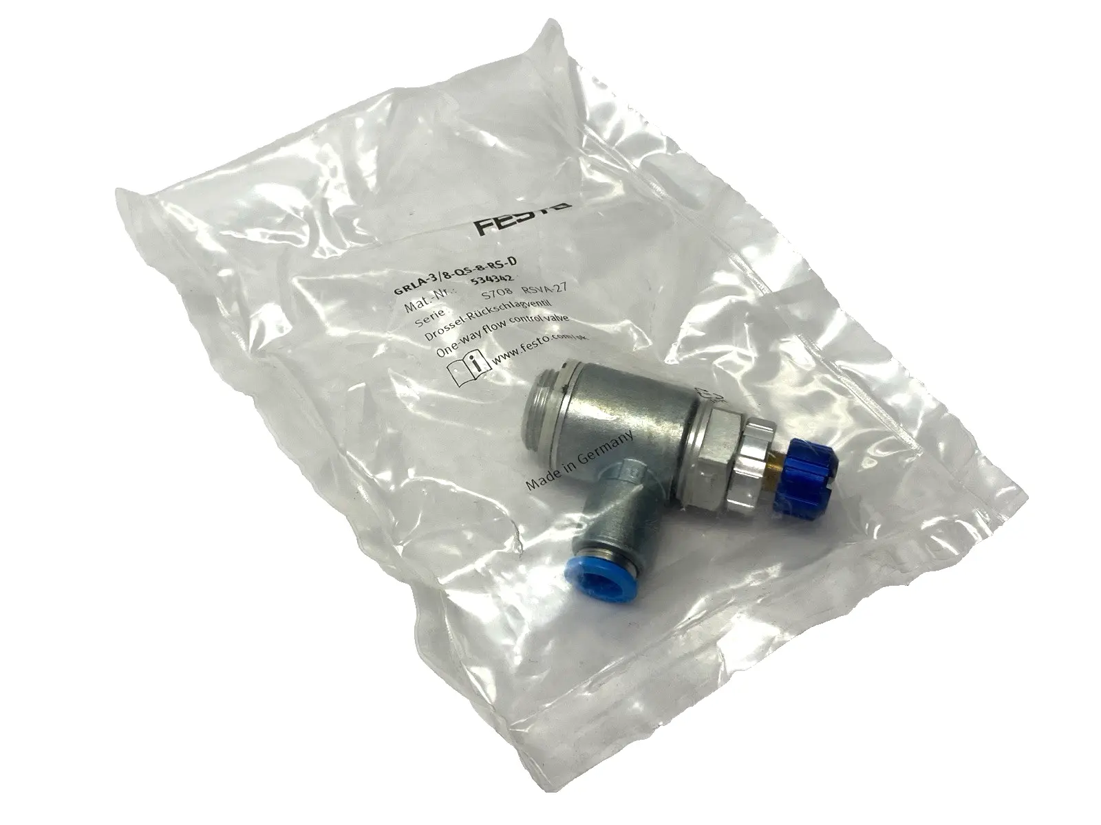 NEW FESTO GRLA-3/8-QS-8-RS-D, 534342