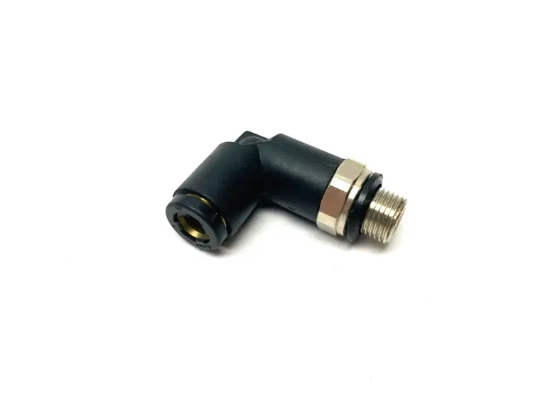 Used PARKER PNEUMATIC PUSH-IN ELBOW FITTING 6MM TUBE M10X1 THREAD Hoses | Maverick Industrial Sales #1114078