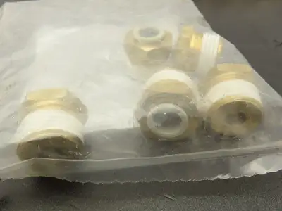 SMC KQ2H10-04AS Male Connector Push Fitting 10mm Tube x 1/2"RC Brass  Lot of 20