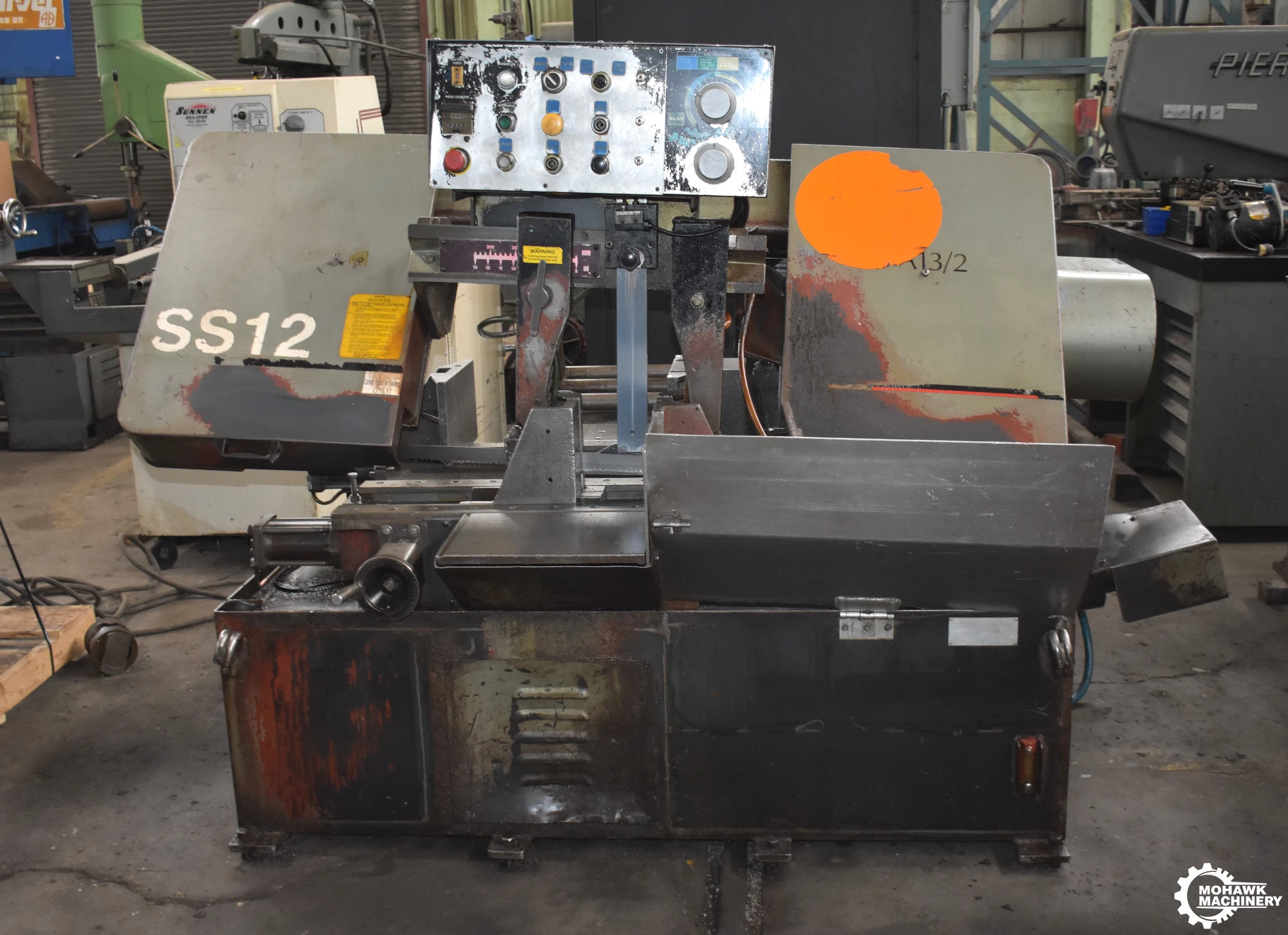 13" x 14.1" MARVEL/SPARTAN "PA13N" AUTOMATIC HORIZONTAL BAND SAW w/47" AUTOMATIC MULTI-INDEXING SHUTTLE FEED