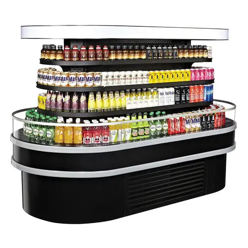 Turbo Air TIOM-36RSRB-N 48" Horizontal Island Open Air Cooler w/ (4) Levels, 220v/1ph
