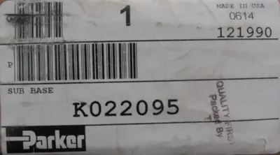 NEW PARKER K022095 VALVE SUBBASE