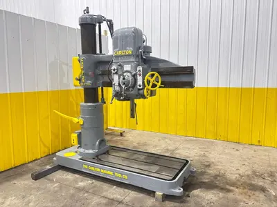 4' ARM x 9" CARLTON MODEL #1A POWER RADIAL ARM DRILL: YOBRO #24007