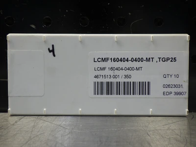 SECO Carbide Inserts QTY10 LCMF1604040-0400-MT TGP25 (LOC1286A)