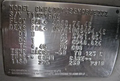 Used Micro Motion CMF400 M435NQBAEZZZ Sensors New Hampshire US | Bitter End Trading #1471154