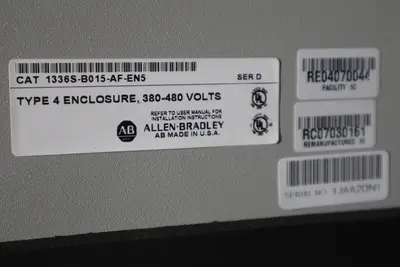 Allen Bradley Drive Enclosure 1336S-B015-AF-EN5 W/ 1336S DRIVE COMPONENTS S-634