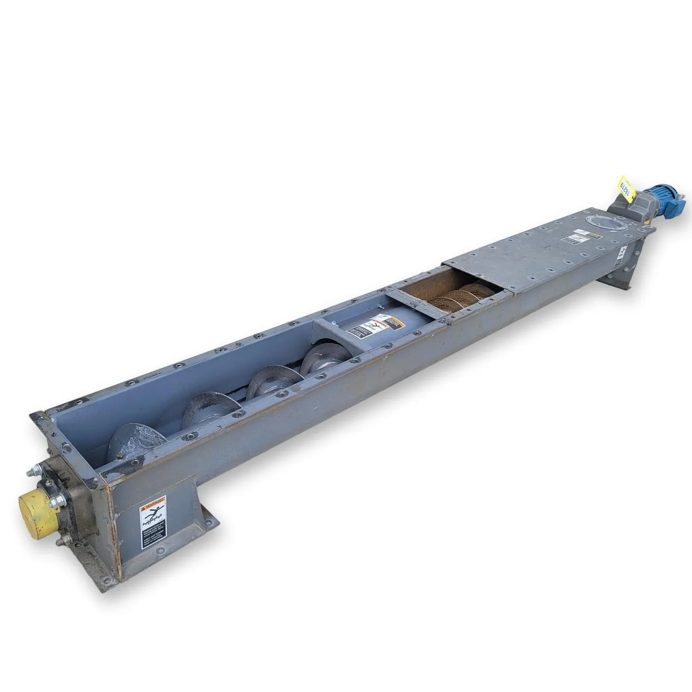 Used 9" dia. X 9'L Industrial Screw Auger Conveyor Feeder