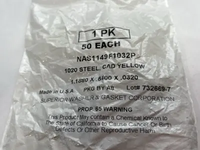 New | in-Stock Superior Washer & Gasket Cadmium Plated Washer 1/32" Thick 50-PACK Hardware Washers Michigan US | Maverick Industrial Sales #1394313