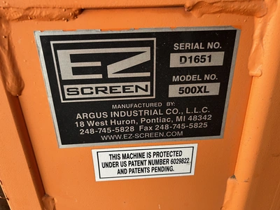 USED ARGUS IND. EZ SCREEN 500XL