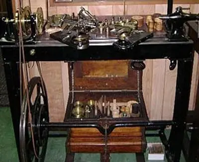 7913-385 Antique Fenn of London Ornamental Turning Lathe, With Accessories