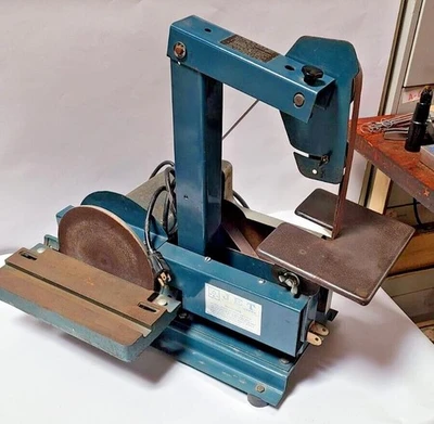 Jet Industrial Grinder 1" Belt Sander Disc Single Phase Motor