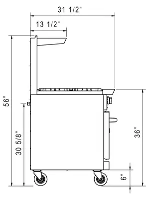 New | in-Stock Dukers New Dukers DCR60-6B24GM 60" Gas Range with Six (6) Open Burners & 24" Flat Top Griddle Commercial Ranges Illinois US | Falcon Restaurant Supply #1376298