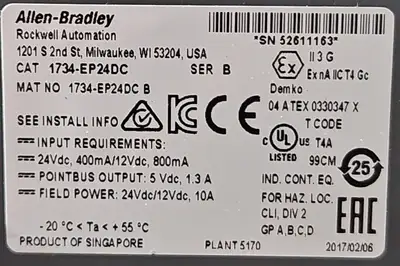 USED Allen-Bradley 1734-EP24DC