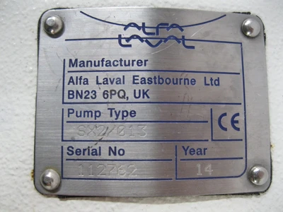 Used Alfa Laval SX2/013 Pumps New Hampshire US | Bitter End Trading #1452959