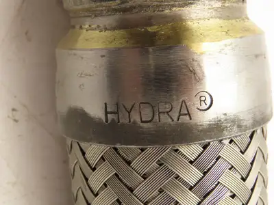 Hydra Stainless Steel Braided Flex Hose 1-1/2" x 27" Long 1-1/2" NPT Male Ends