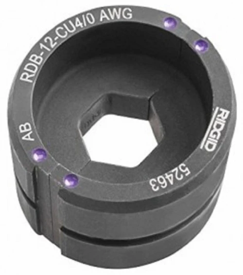 Ridgid 52463 Copper Crimp Compression Die, 12T Copper 4/0 AWG Round [New]