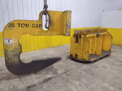 35 TON X 48" OVERHEAD CRANE CO C-HOOK COIL LIFT ATTACHMENT: STOCK #23456
