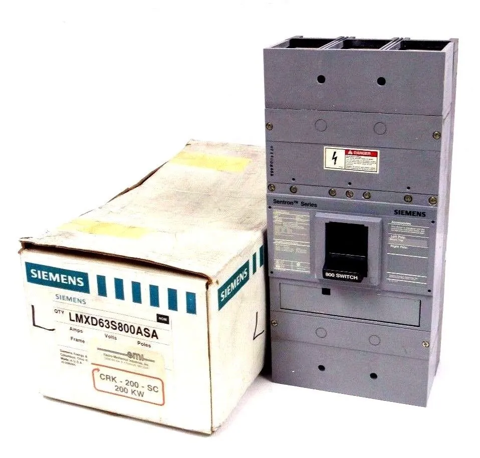 NEW SIEMENS LMXD63S800A CIRCUIT BREAKER LMXD63S800ASA 800A 600V 3 POLES