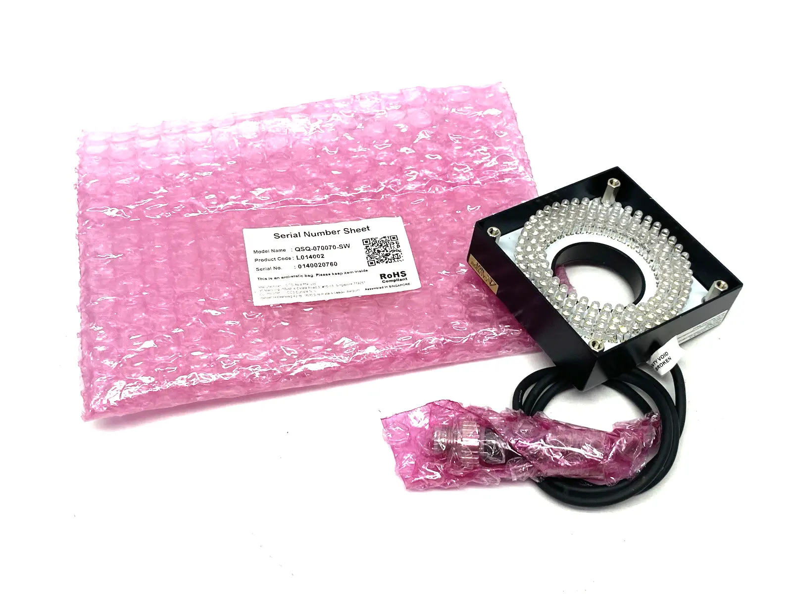New | in-Stock CCS, Omron Square Ring Light, White, M12 4-Pin Light Source Equipment Michigan US | Maverick Industrial Sales #1401788