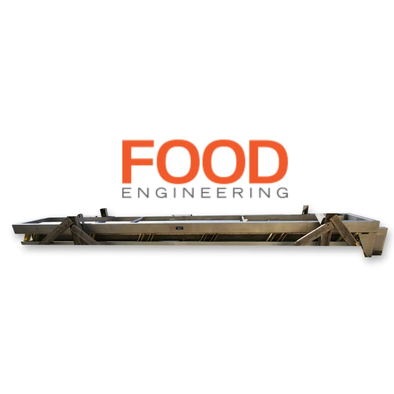 Used FEC 18"W X 21'-5"L Stainless Steel Vibrating Pan Spreader Feeder Conveyor