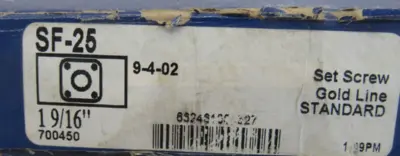 NEW SEALMASTER SF-25 FLANGE BEARING 1-9/16" SF25