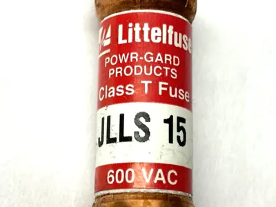 USED LITTELFUSE CURRENT-LIMITING POWR-GARD FUSE CLASS T 600VAC 15A