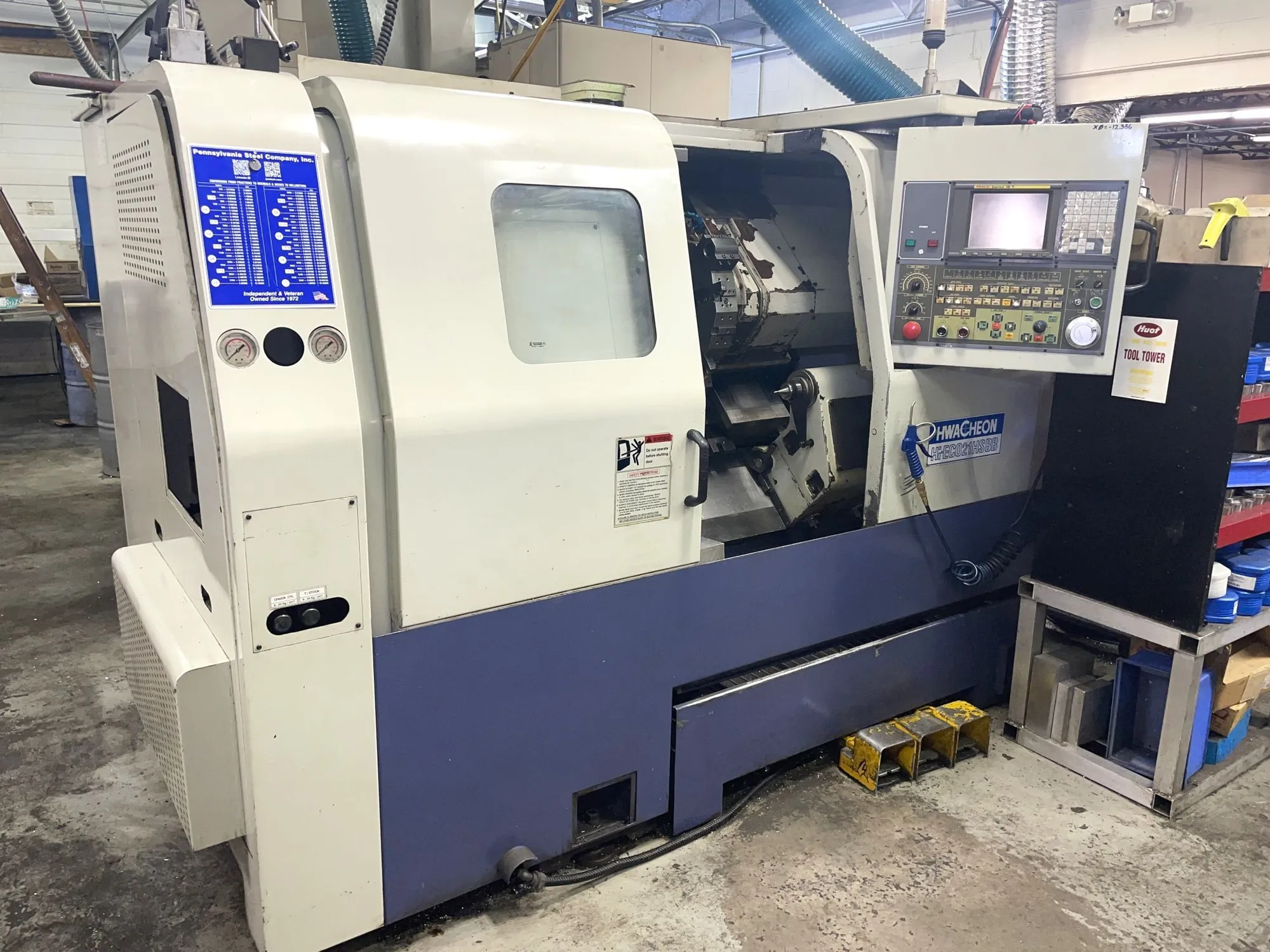 Used 2000 HWACHEON HI-ECO 21 HSBB CNC Lathes Maryland US | Clark Machinery Sales, LLC #1404273