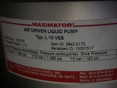 19" X 16" X 44" Parts Washer