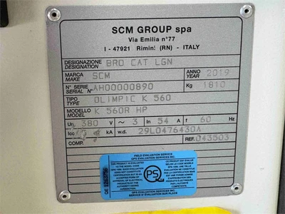 USED 2019 SCM OLIMPIC K 560