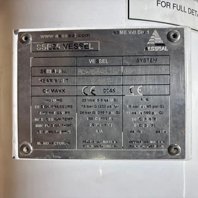 Used AESSEAL SSE25 VESSEL Pump Parts Indiana US | J&J Industrial Supply #1364472