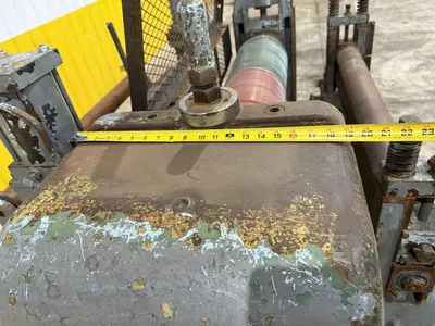 36”  YODER MODEL #M3 POWERED SLITTING HEAD w/ POWERED FEED & HOLD DOWN ROLLS : STOCK #22953