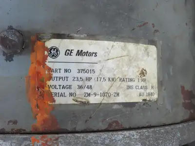 General Electric 375015 Yale Forklift Motor 23.5 Hp 48VDC Off ERC080HDN36SV084
