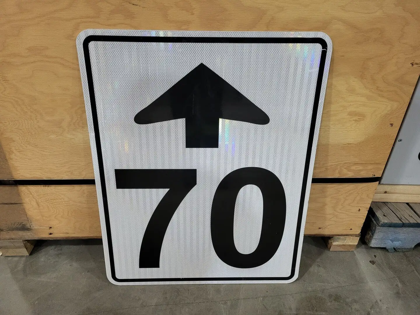 24" x 30" 70 km/h Speed Limit Ahead Sign