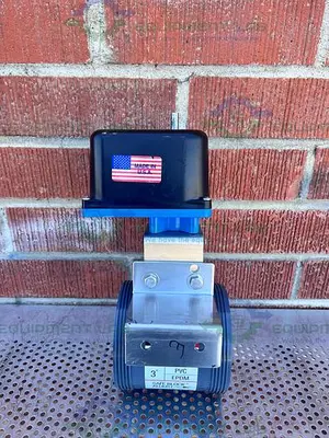 USED HAYWARD CONTROLS EVR6 D SOLENOID VALVE 115 V W/ HAYWARD 3" TRUE UNION BALL VALVE
