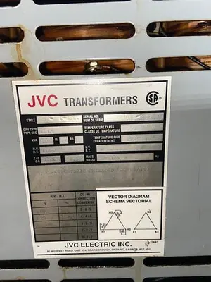 20 KVA 600V to 208V TRANSFORMER