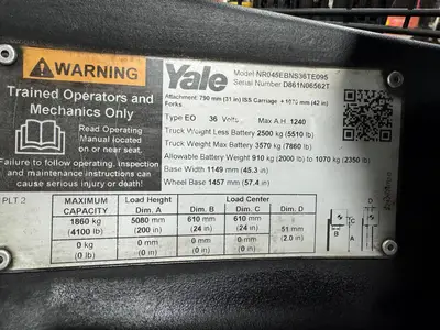 Used 2019 YALE NR045EB Reach Trucks Minnesota US | Birnstengel Equipment #1550232