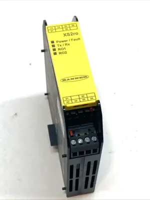 USED BANNER SAFETY RELAY OUTPUT MODULE 4NO 6A 24VDC DIN RAIL