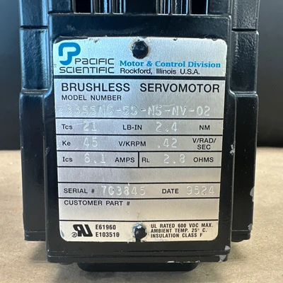 Used Pacific Scientific R33SSNC-SS-NS-NV-02 Servo Motors Indiana US | J&J Industrial Supply #1332041
