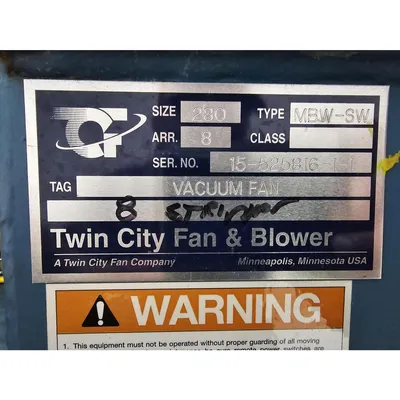 NEW TWIN CITY FAN 280 MBW-SW