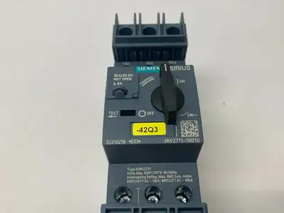 USED SIEMENS SIRIUS MOTOR STARTER CIRCUIT PROTECTOR FRAME SIZE S00