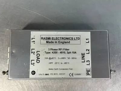 Rasmi Electric 4200-4810 Rfi Filter 10Amp 3X480v 50/60Hz 3Phase (2.1.5)