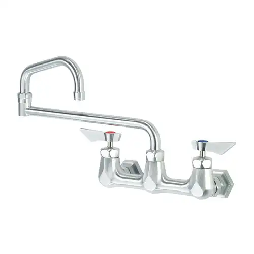 Krowne DX-818 Wall Mount Faucet w/ 18" Jointed Spout - 8" Centers