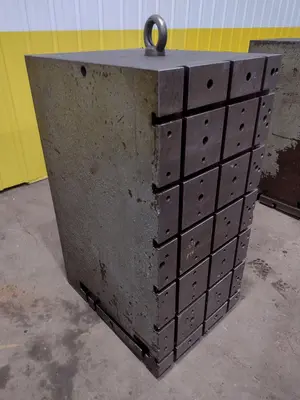 48" X 24" X 30" ANGLE PLATES SET OF (2) T-SLOTTED BLOCKS: STOCK #19048