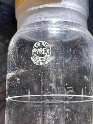 PYREX Gas Washing, Tall-Form, Cylinder Glass Bottles With Stopper